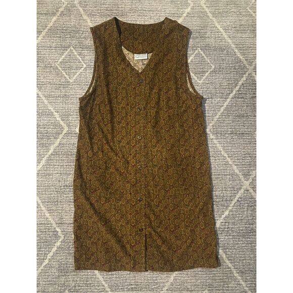 VTG Classics By Jantzen  Multicolored Midi Dress. Corduroy Material  Pockets Med - Picture 1 of 2